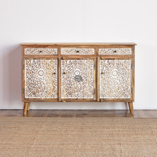 Sideboard Carved 3 Door 3 Draw