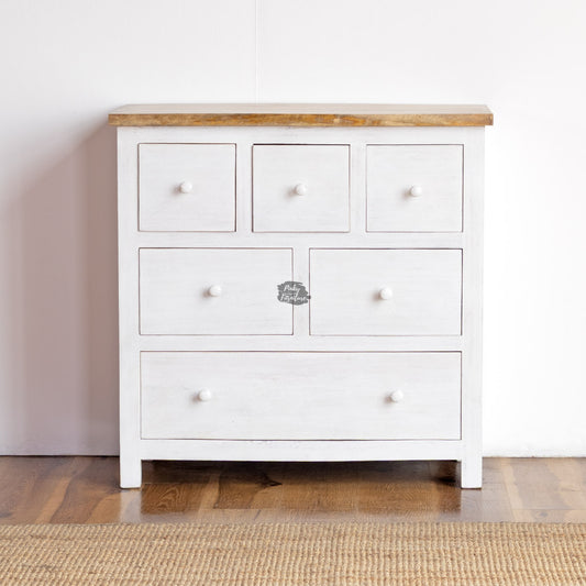 Carved Chest of Drawers – Turquoise Blue - AB25FB-2-11