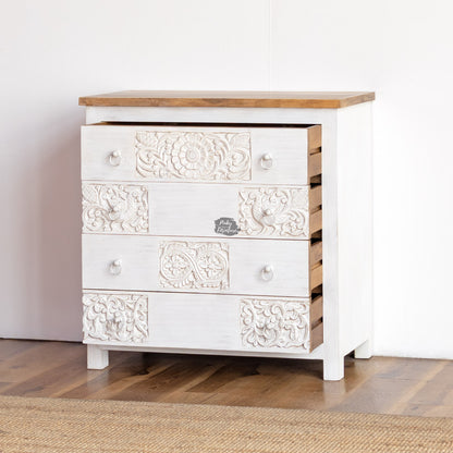Vintage Carved Chest of Drawers - AB25FB-1-11