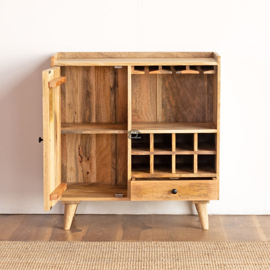 Wine Cabinet Carved Door Design