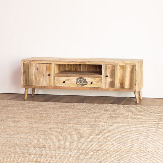 TV Cabinet Ribbed Door Design