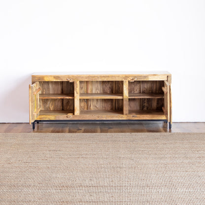 TV Cabinet AB25MY-1-7 – Contemporary Elegance with Intricate Carving