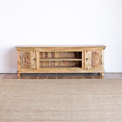 TV Cabinet Carved Door Design