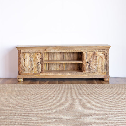 TV Cabinet Carved Door Design