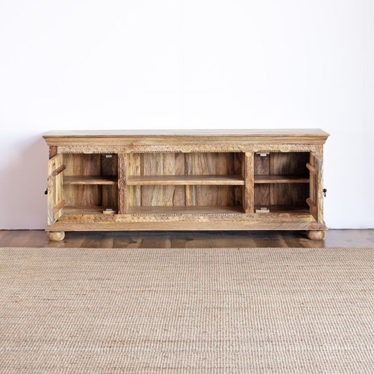 TV Cabinet Carved Door Design