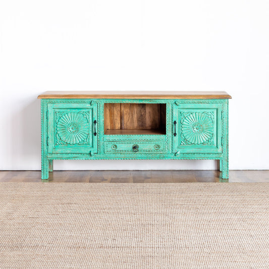 TV Cabinet AB25MY-2-4 – Vibrant Vintage Charm with Practical Storage
