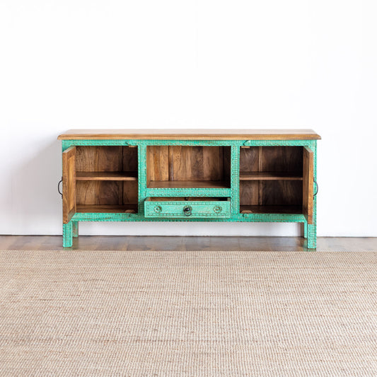 TV Cabinet AB25MY-2-4 – Vibrant Vintage Charm with Practical Storage