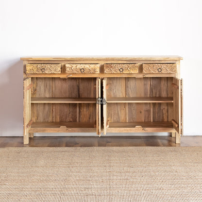 Sideboard Carved Door 4 Draw 4 Door Design