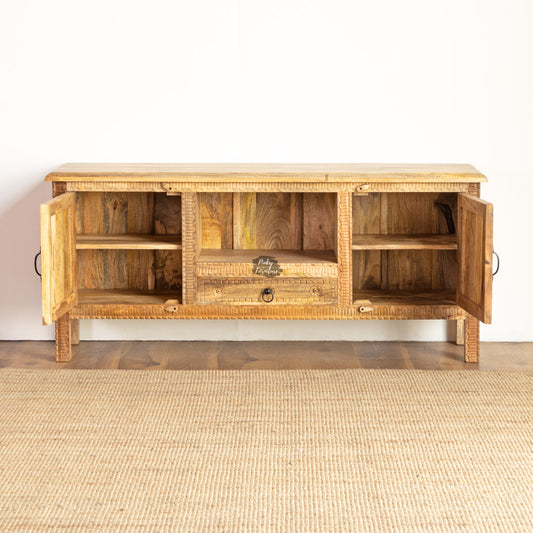 TV Cabinet Carved Door Design