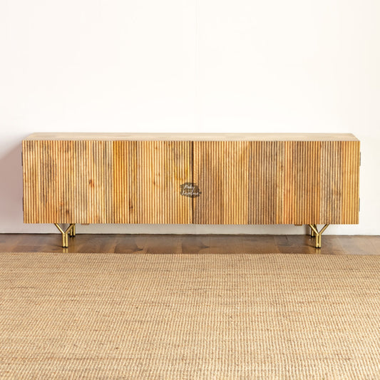TV Cabinet Ribbed Door Design