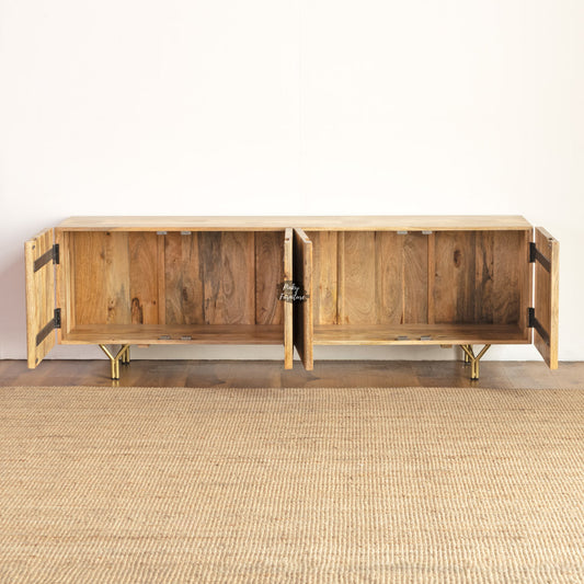 TV Cabinet Ribbed Door Design