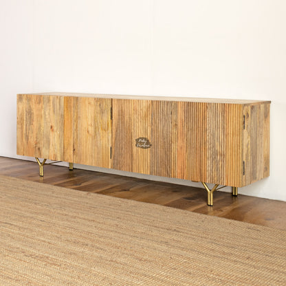 TV Cabinet Ribbed Door Design