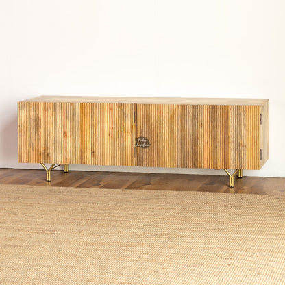 TV Cabinet Ribbed Door Design