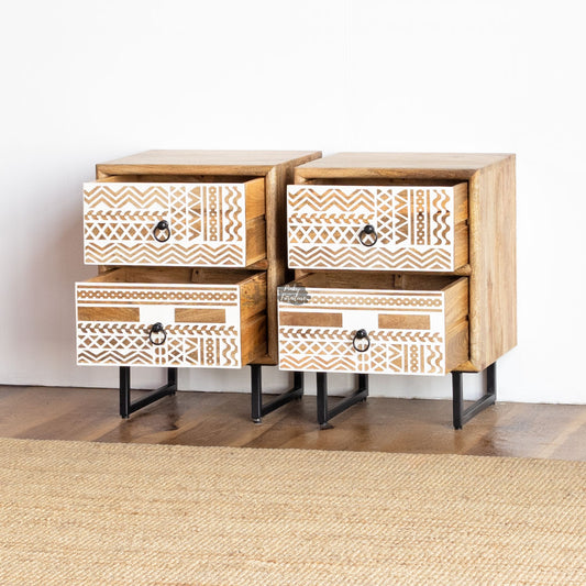 Bedside Tables CNC Design Set of 2