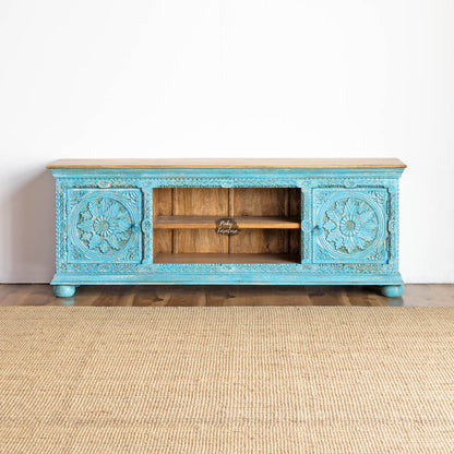 TV Cabinet Carved Door Design