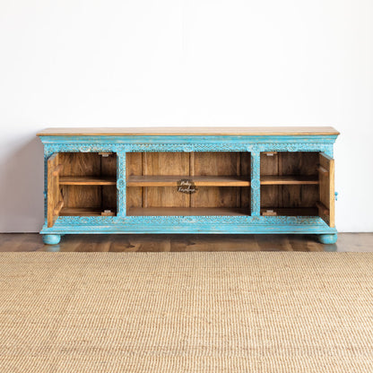 TV Cabinet Carved Door Design