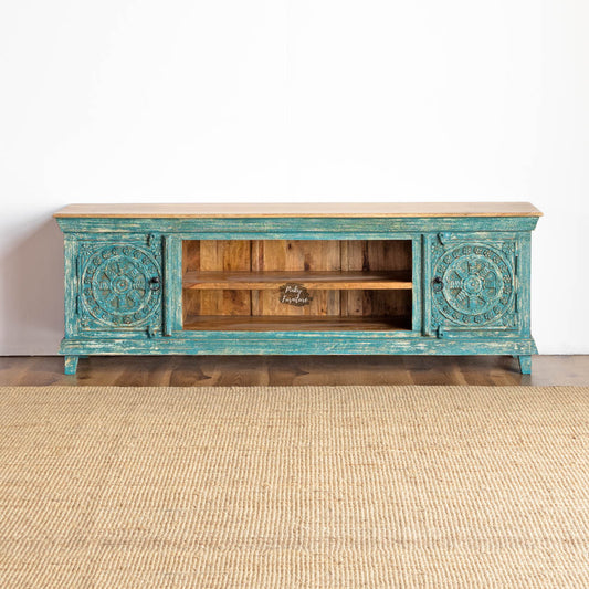 TV Cabinet Carved Door Design