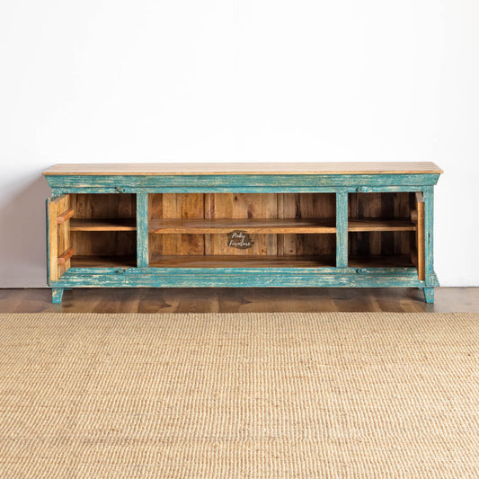 TV Cabinet Carved Door Design