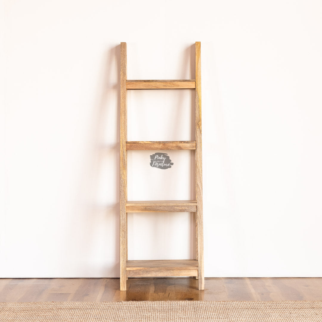 Wooden Bookshelf Ladder Design