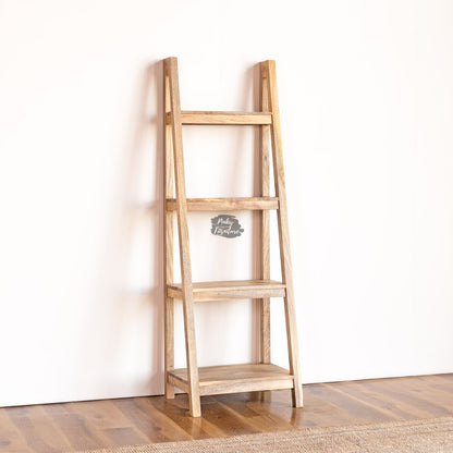 Wooden Bookshelf Ladder Design