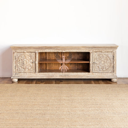 TV Cabinet Carved Design