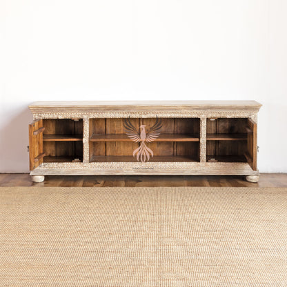TV Cabinet Carved Design