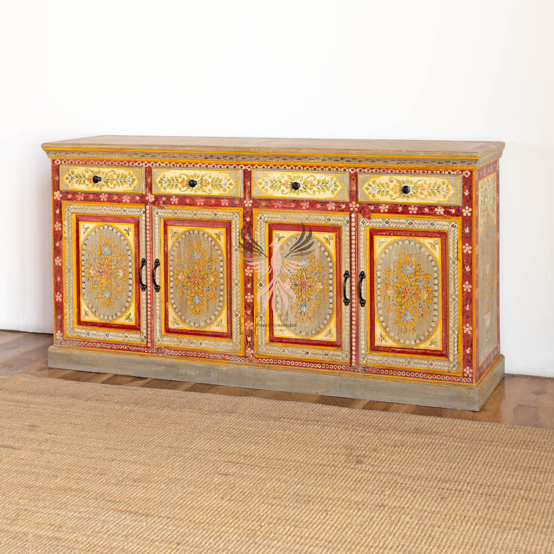 Sideboard Painted Four Draw Four Door Design