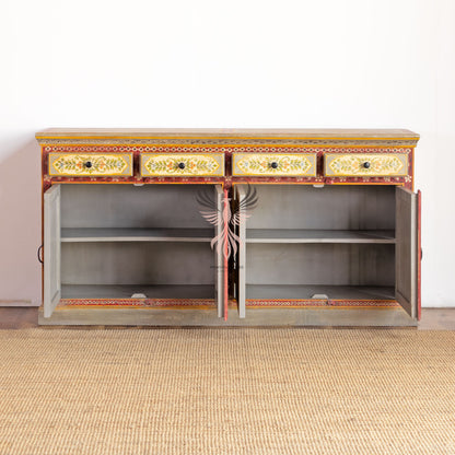 Sideboard Painted Four Draw Four Door Design