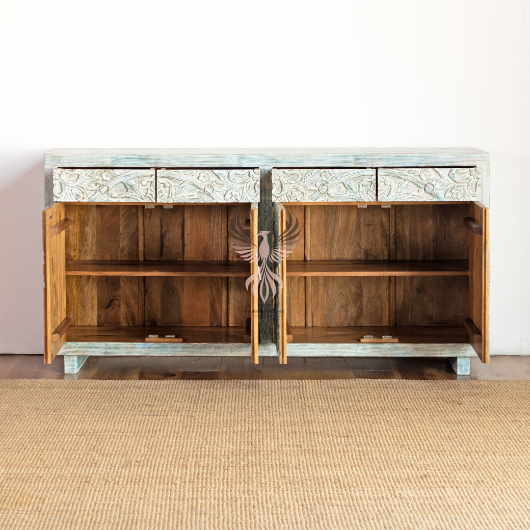 Sideboard Carved Door and Draw Design