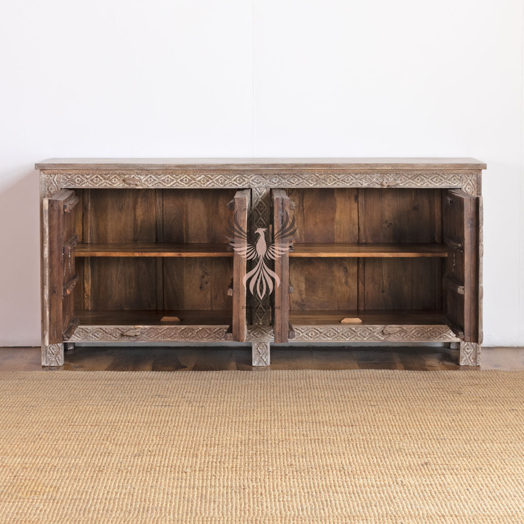 Sideboard Carved Old Door Design