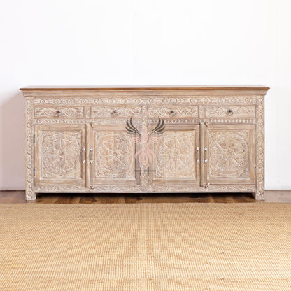 Sideboard Carved 4 Door and 4 Draw Design