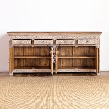 Sideboard Carved 4 Door and 4 Draw Design