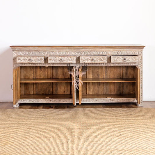 Sideboard Carved 4 Door and 4 Draw Design