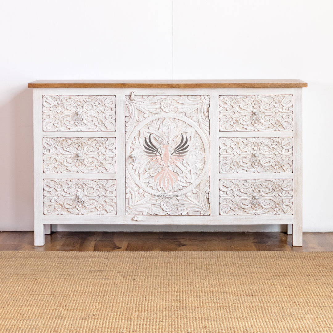 Sideboard Carved Door and Draw Design
