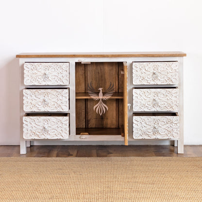 Sideboard Carved Door and Draw Design