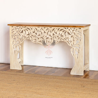 Console Table Carved Design