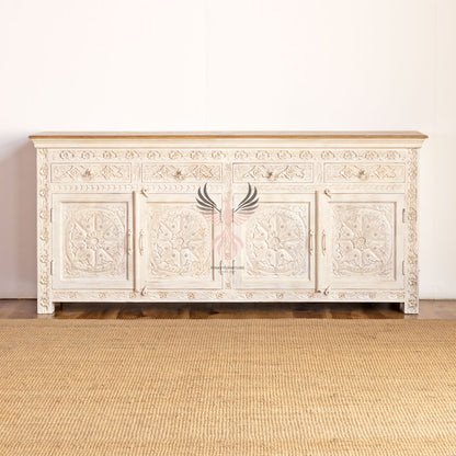 Sideboard Carved 4 Door and 4 Draw Design