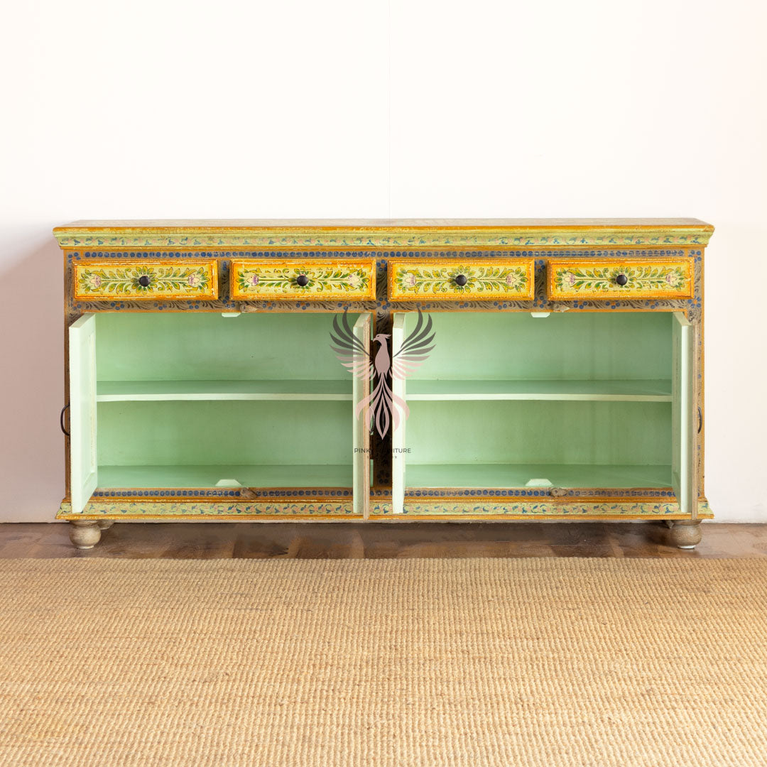 Sideboard Painted Four Draw Four Door Design
