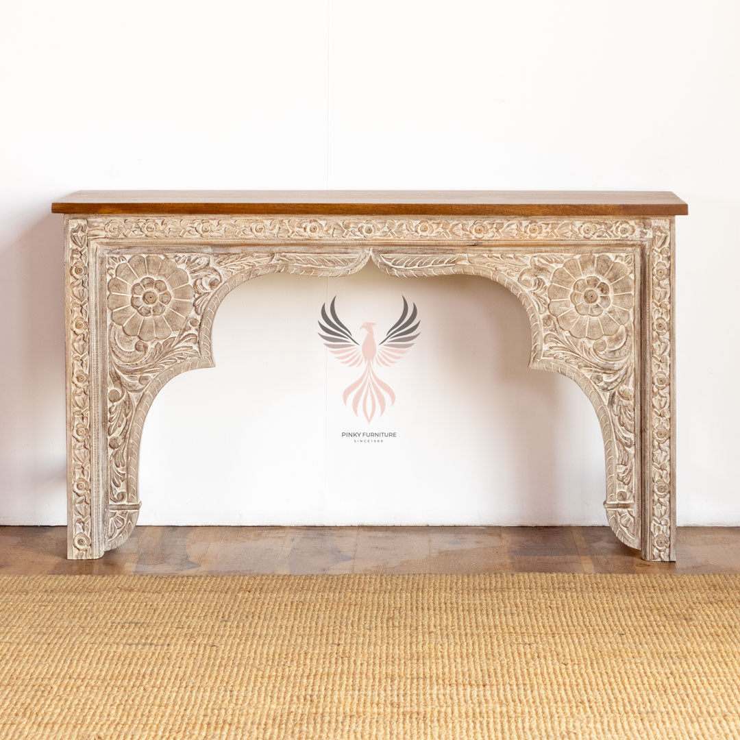 Console Table Carved Design