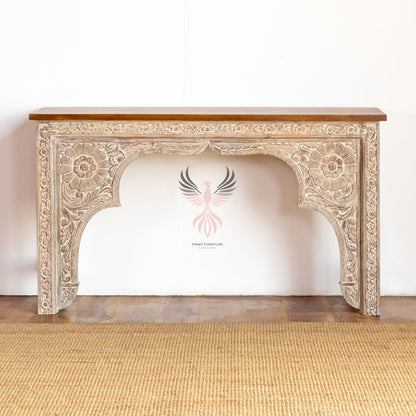 Console Table Carved Design