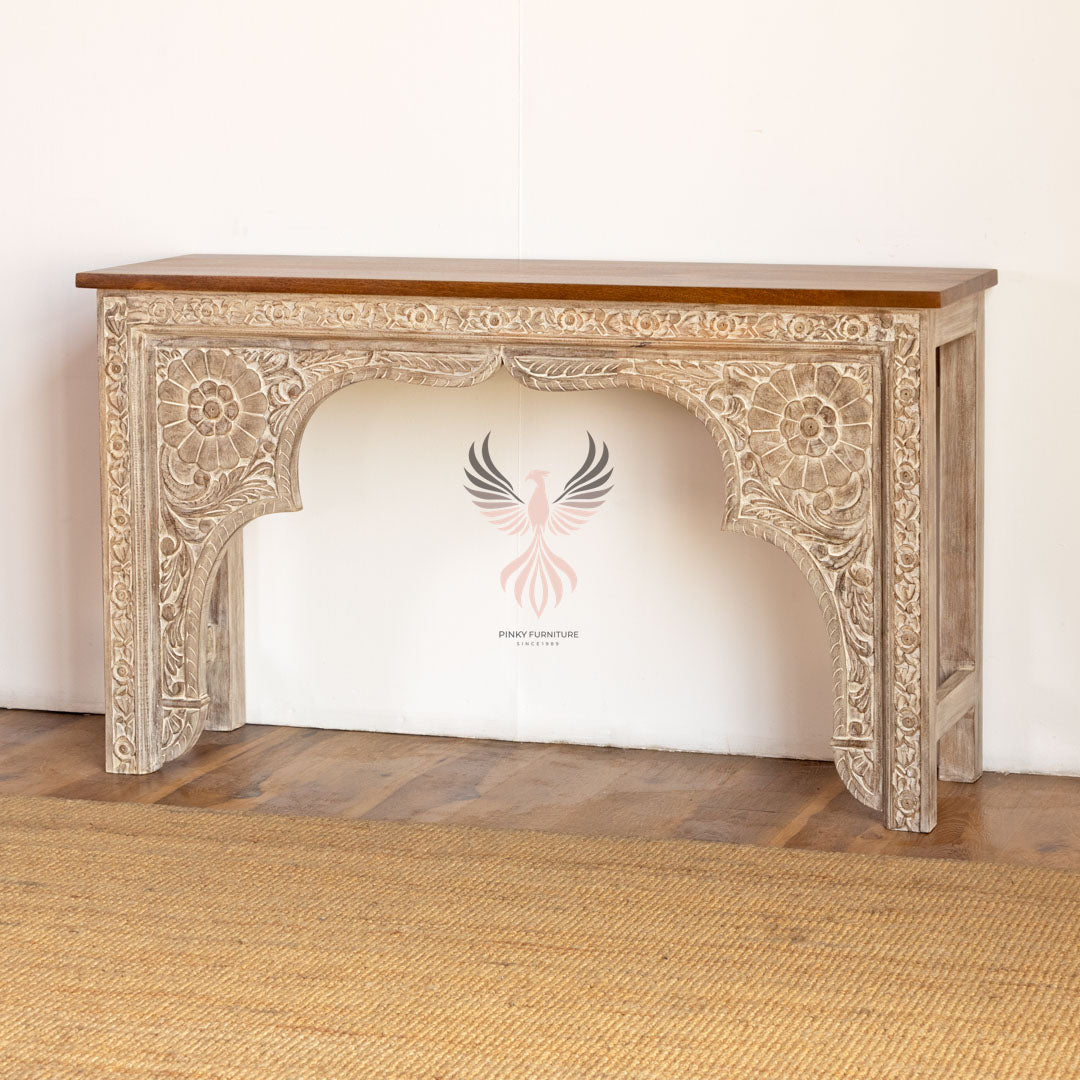 Console Table Carved Design
