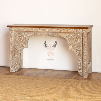 Console Table Carved Design