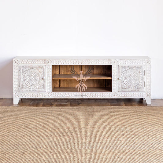 Tv Cabinet Carved Door Design
