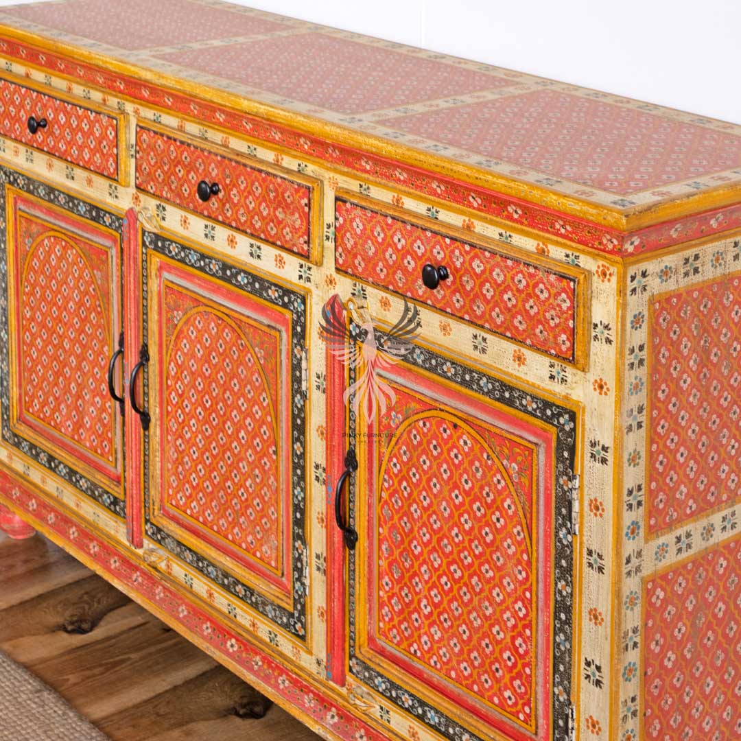 Sideboard Painted Three Draw Three Door Design