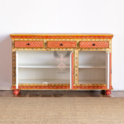 Sideboard Painted Three Draw Three Door Design