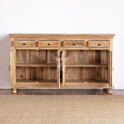 Sideboard Carved Door 4 Draw 4 Door