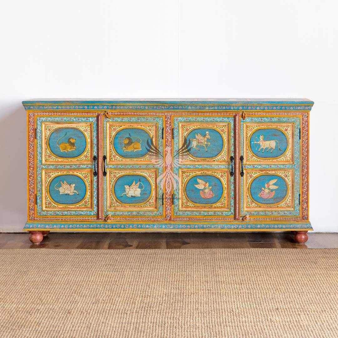 Sideboard Painted Four Draw Four Door Design