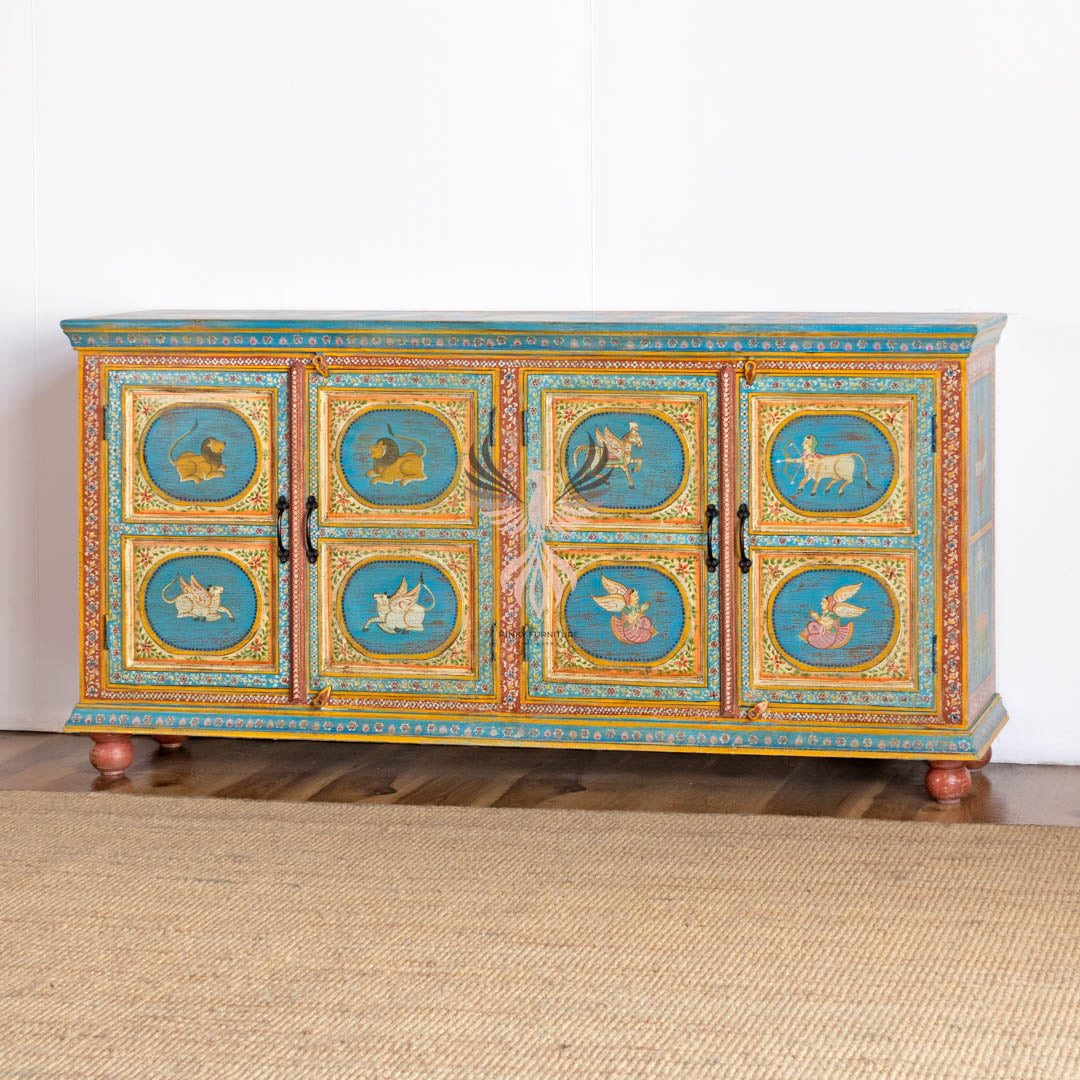 Sideboard Painted Four Draw Four Door Design