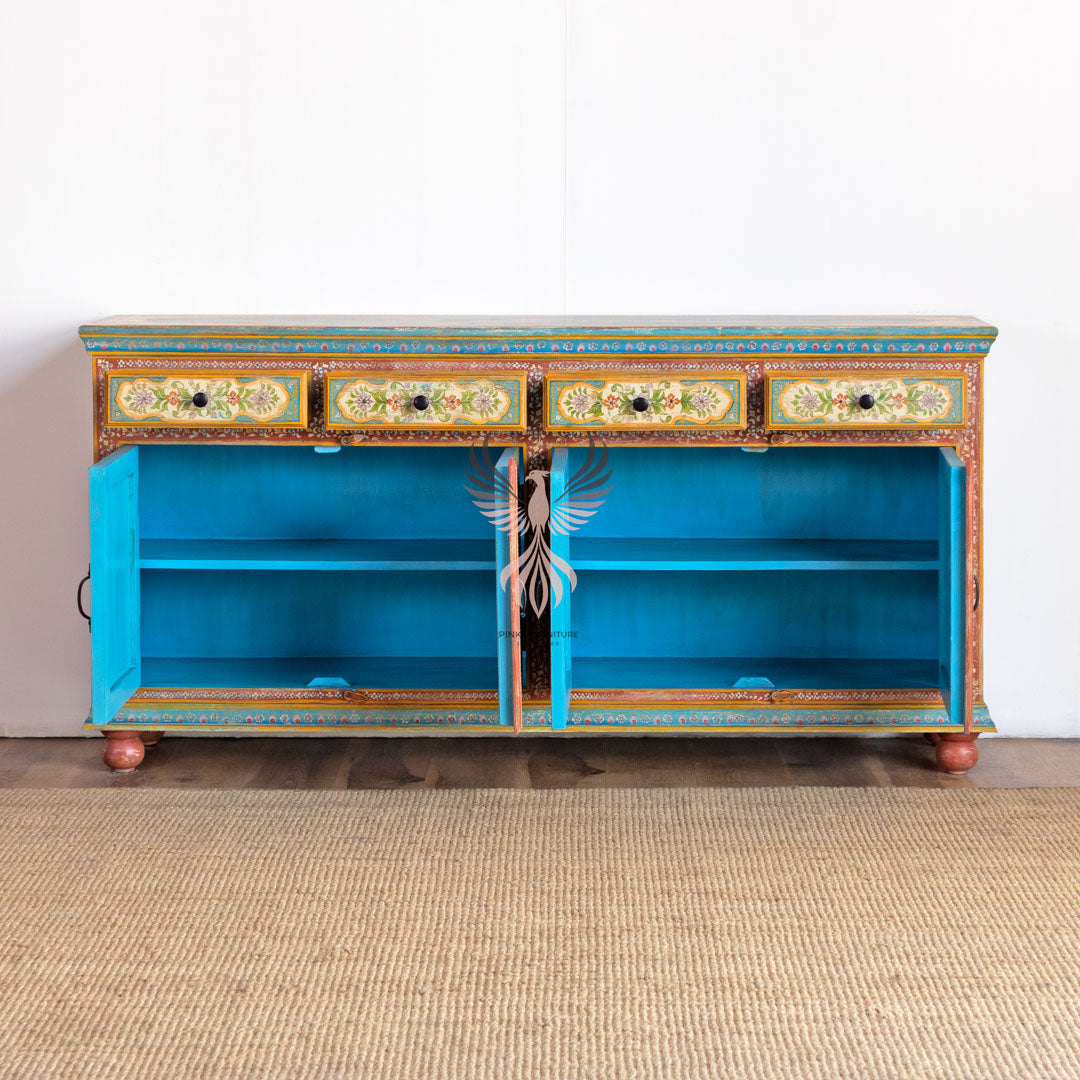 Sideboard Painted Four Draw Four Door Design
