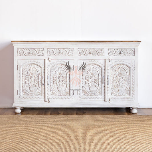 Sideboard Carved Door 4 Draw 4 Door